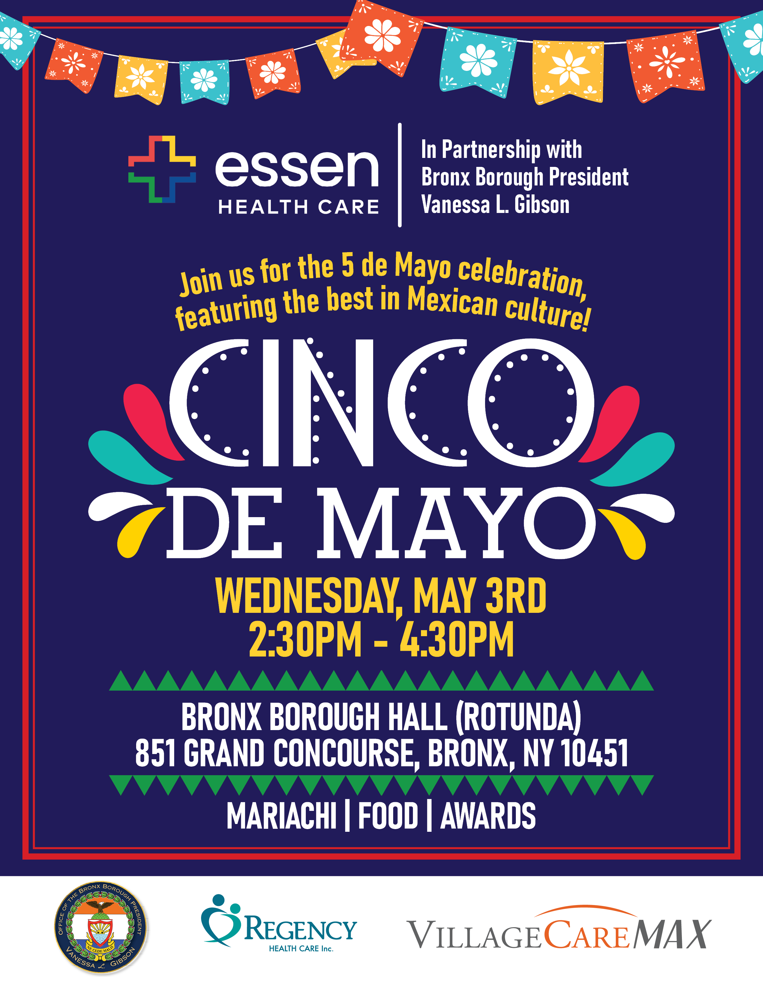 A flyer for a Cinco de Mayo celebration on May 3, 2023.