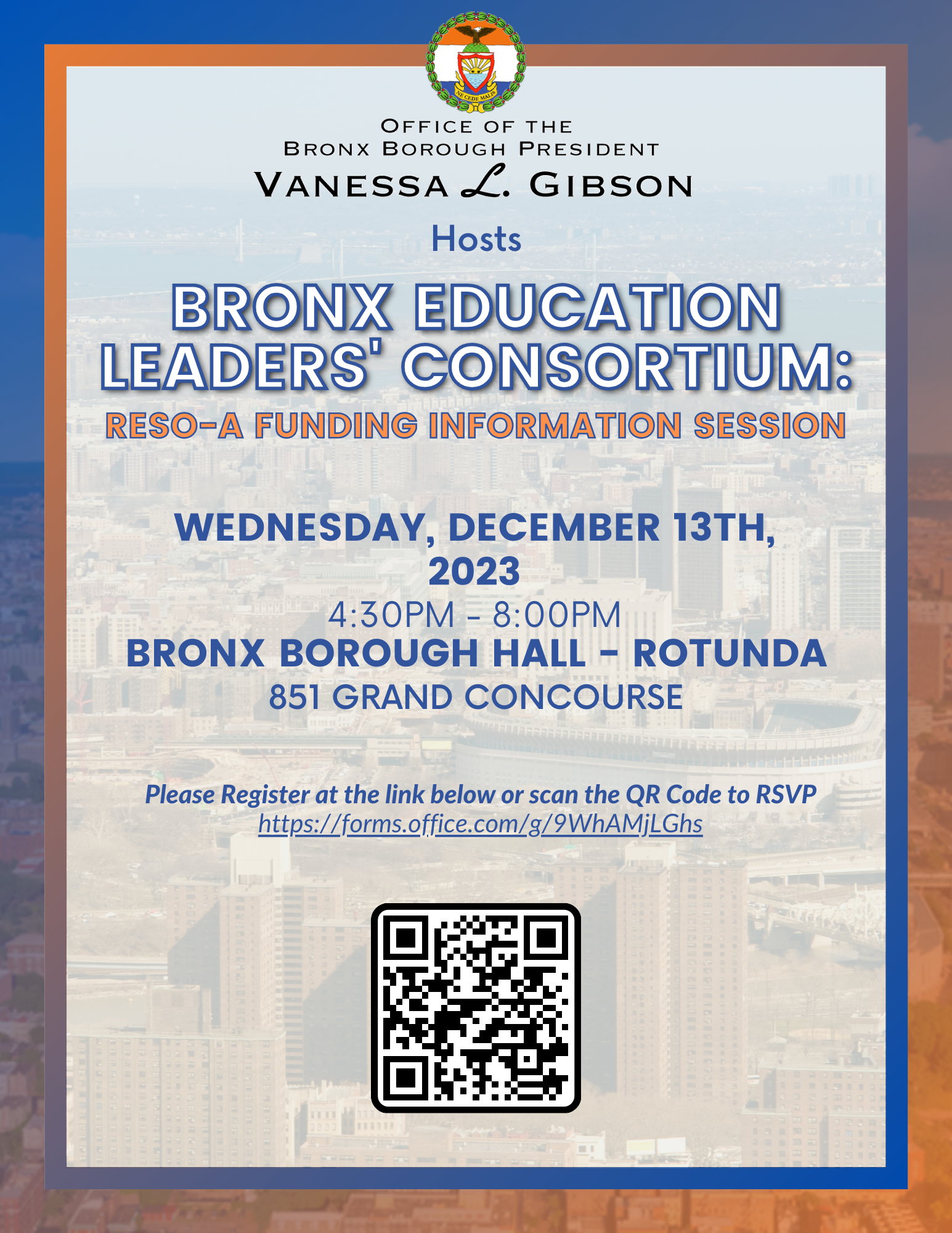 A flyer for a Reso-A Funding Information Session on December 13 at 4:30 PM EST