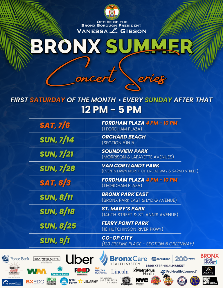 Bronx Summer Concert Series 2024 (Dates) The Office of The Bronx